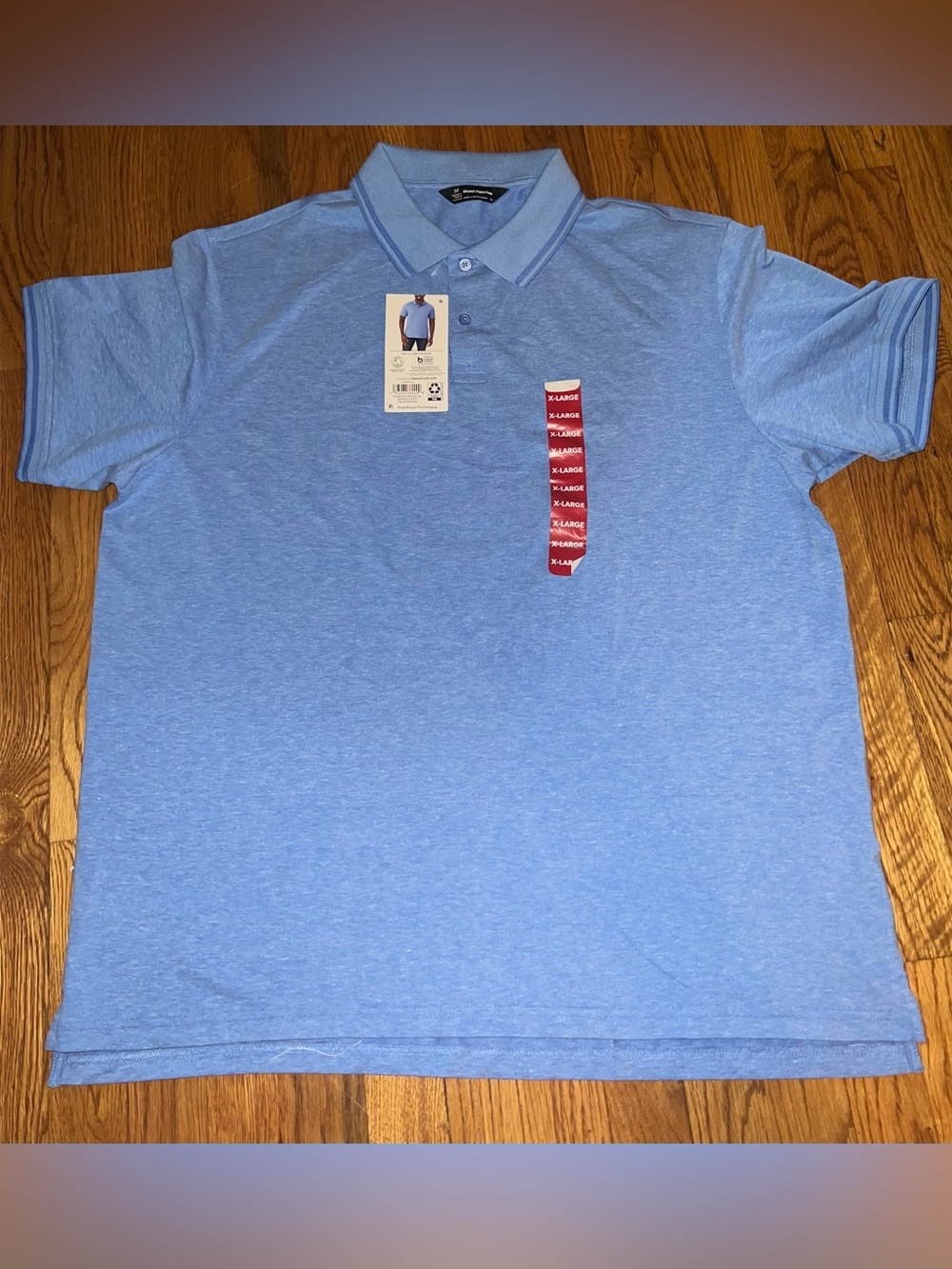 Members Mark Stretch Pique Mens Polo Shirt XL - Short Sleeve - NWT